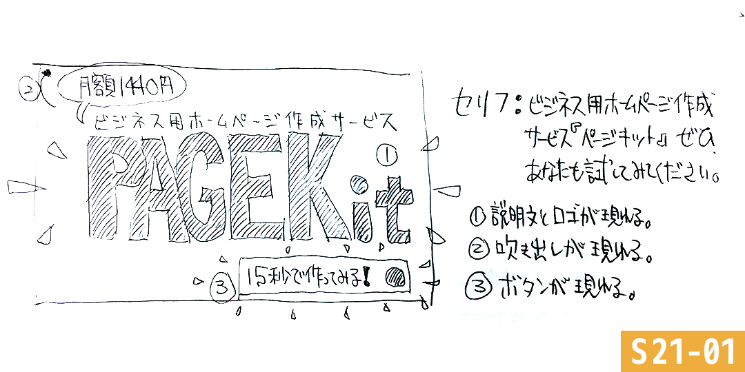 PAGEKit PV 01の絵コンテの画像01